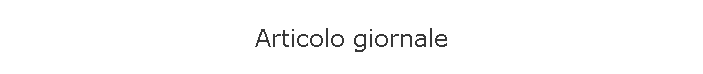 Articolo giornale